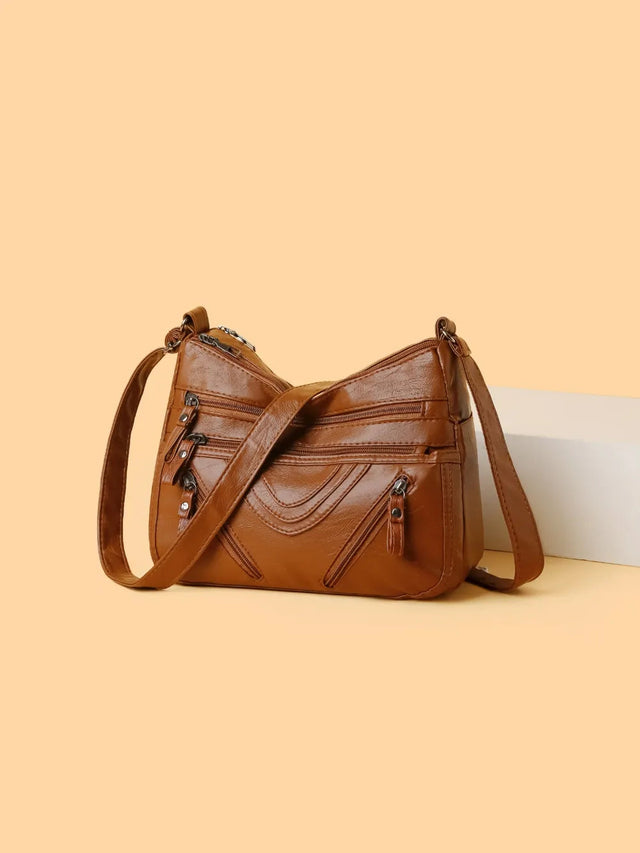 PU Multi-Compartment Crossbody Bag - V.I.P Digital Presence