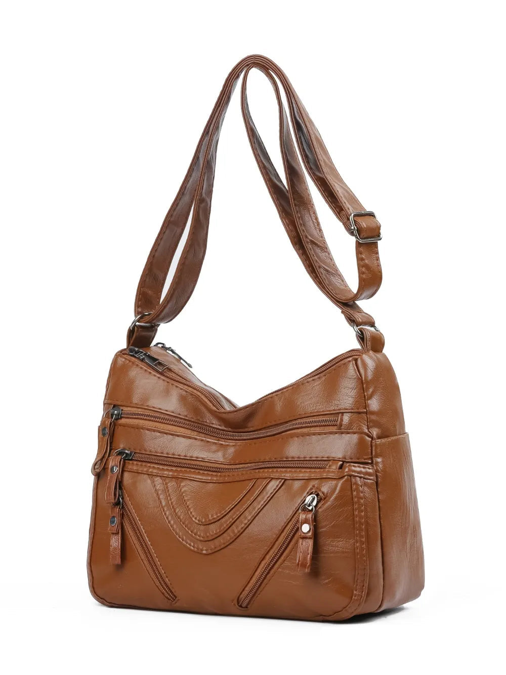 PU Multi-Compartment Crossbody Bag - V.I.P Digital Presence