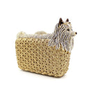 Puppy rhinestone bag, hollow metal crystal dinner bag, handmade diamond inlaid bag, women's hand-held bag - V.I.P Digital Presence