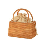 Pure handmade basket Nordic style storage picnic travel basket woven rattan women handbag - V.I.P Digital Presence