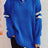 Quarter Zip Striped Dropped Shoulder Sweater - V.I.P Digital Presence