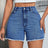 Raw Hem High Waist Denim Shorts - V.I.P Digital Presence