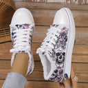 Raw Hem Printed Canvas Sneakers - V.I.P Digital Presence