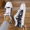 Raw Hem Printed Canvas Sneakers - V.I.P Digital Presence