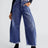 Raw Hem Wide Leg Jeans with Pockets - V.I.P Digital Presence