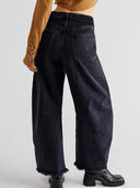 Raw Hem Wide Leg Jeans with Pockets - V.I.P Digital Presence