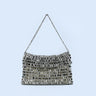 Retro metal sequin silver bag women's bag hand woven high-end feel handbag shoulder and armpit bag - V.I.P Digital Presence