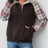 Retro patchwork retro texture pullover hoodie - V.I.P Digital Presence