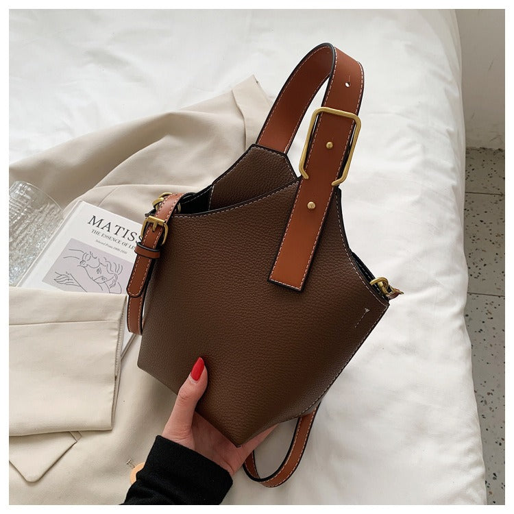 Retro Women's Bag Fashion Casual Bag Portable Water Bucket Bag Red Crossbody Women's Bag - V.I.P Digital Presence