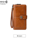 RFID Antimagnetic Wallet Long Zipper Women's Wallet Leather Wallet New Large Capacity Handbag - V.I.P Digital Presence