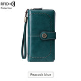 RFID Antimagnetic Wallet Long Zipper Women's Wallet Leather Wallet New Large Capacity Handbag - V.I.P Digital Presence