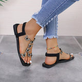 Rhinestone Butterfly Flat Sandals - V.I.P Digital Presence