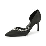 Rhinestone Point Toe Stiletto Pumps - V.I.P Digital Presence