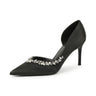 Rhinestone Point Toe Stiletto Pumps - V.I.P Digital Presence