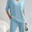 Ribbed V-Neck Top and Shorts Set - V.I.P Digital Presence