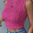 Round Neck Cropped Tank - V.I.P Digital Presence