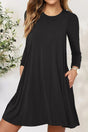 Round Neck Long Sleeve Mini Dress - V.I.P Digital Presence