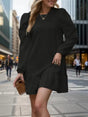 Round Neck Long Sleeve Mini Dress - V.I.P Digital Presence