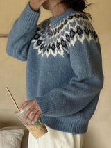 Round Neck Long Sleeve Sweater - V.I.P Digital Presence