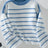Round neck loose black and white striped pullover long sleeved knitted sweater for women - V.I.P Digital Presence