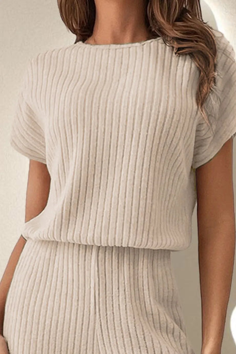 Round Neck Short Sleeve Jumpsuit - V.I.P Digital Presence