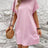 Round Neck Short Sleeve Mini Dress - V.I.P Digital Presence