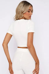 Round Neck Short Sleeve Top and Pants Set - V.I.P Digital Presence