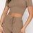 Round Neck Short Sleeve Top and Pants Set - V.I.P Digital Presence