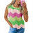 Round neck short sleeved vest contrasting wave top - V.I.P Digital Presence