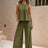 Round Neck Sleeveless Top and Wide Leg Pants Set - V.I.P Digital Presence