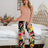 Round Neck Top and Printed Pants Lounge Set - V.I.P Digital Presence