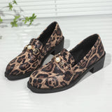 Round Toe Block Heel Loafers - V.I.P Digital Presence
