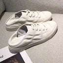 Round Toe Lace Up Sneakers - V.I.P Digital Presence