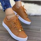 Round Toe Lace Up Sneakers - V.I.P Digital Presence