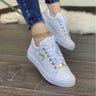 Round Toe Lace Up Sneakers - V.I.P Digital Presence