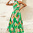 Ruched Printed Halter Neck Dress - V.I.P Digital Presence