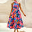 Ruched Printed Halter Neck Dress - V.I.P Digital Presence