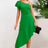 Ruffled Asymmetrical Neck Flutter Sleeve Dress - V.I.P Digital Presence