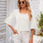 Ruffled Suqare Neck Half Sleeve Blouse - V.I.P Digital Presence