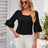 Ruffled Suqare Neck Half Sleeve Blouse - V.I.P Digital Presence