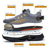 Safety shoes anti smashing anti piercing anti slip wear-resistant steel toe shoes lazy no tie safety shoes - V.I.P Digital Presence