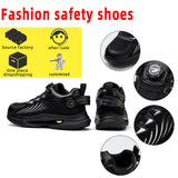 Safety shoes anti smashing anti piercing anti slip wear-resistant steel toe shoes lazy no tie safety shoes - V.I.P Digital Presence