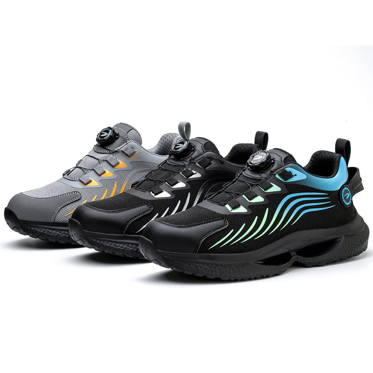 Safety shoes anti smashing anti piercing anti slip wear-resistant steel toe shoes lazy no tie safety shoes - V.I.P Digital Presence