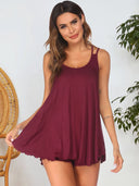 Scoop Neck Top and Shorts Lounge Set - V.I.P Digital Presence