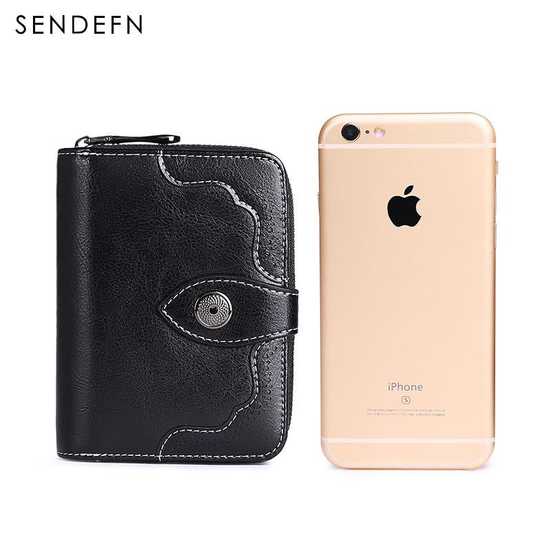 Sendefn  Small Wallet Casual Women's Purses Split Leather Quality Short Money Bag - V.I.P Digital Presence