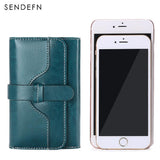 Sendefn  Wallet-female Short Women's Hasp Women Purse Split Leather With Coin Pocket Mini - V.I.P Digital Presence