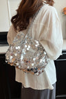 Sequin Braided Strap Shoulder Bag - V.I.P Digital Presence