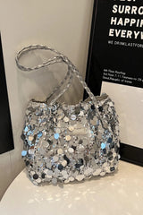 Sequin Braided Strap Shoulder Bag - V.I.P Digital Presence