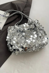 Sequin Braided Strap Shoulder Bag - V.I.P Digital Presence