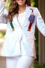 Sequin Nutcracker Long Sleeve Blazer - V.I.P Digital Presence